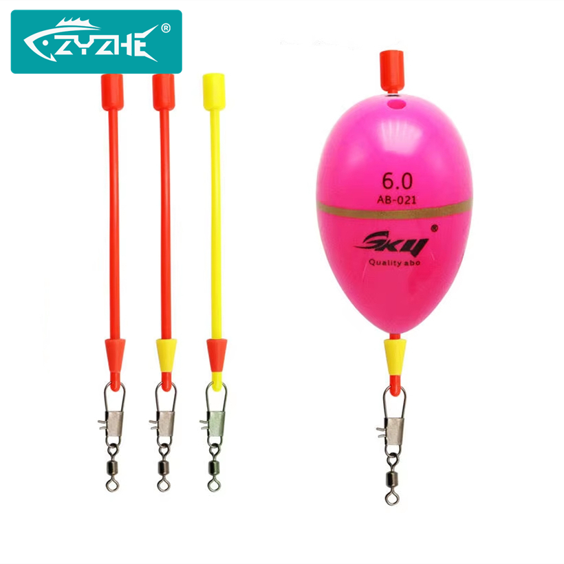 Fishing Bobber Float - ZYZHE 6 Buah/2 Tas Alat Penghubung