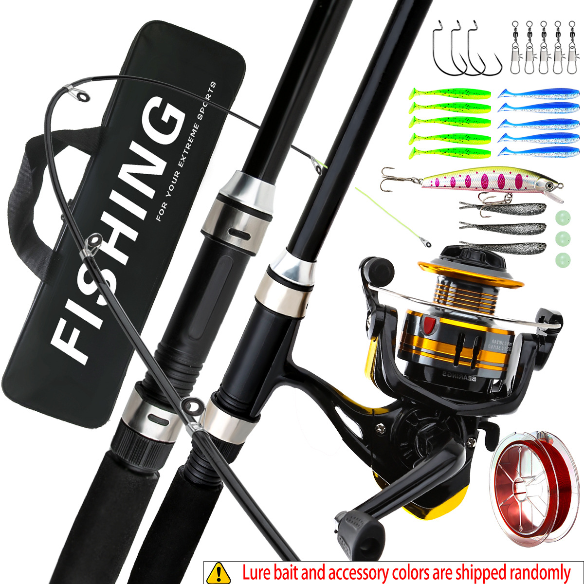 Saltwater Fishing Hook - Set Kombinasi Joran dan Reel Pancing,