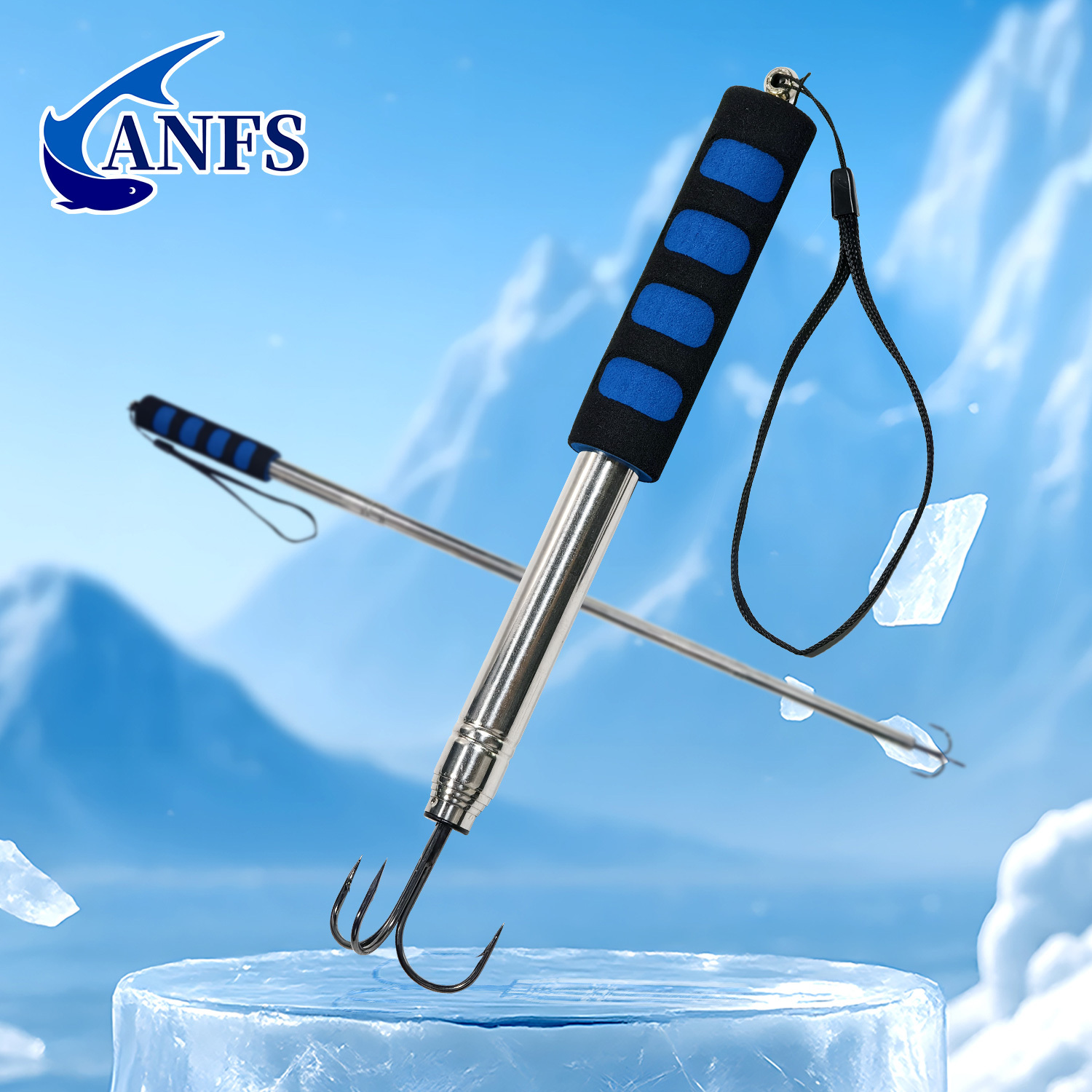 Saltwater Fishing Hook - ANFS 1pcTelescopic Fishing Gaff dengan Kait