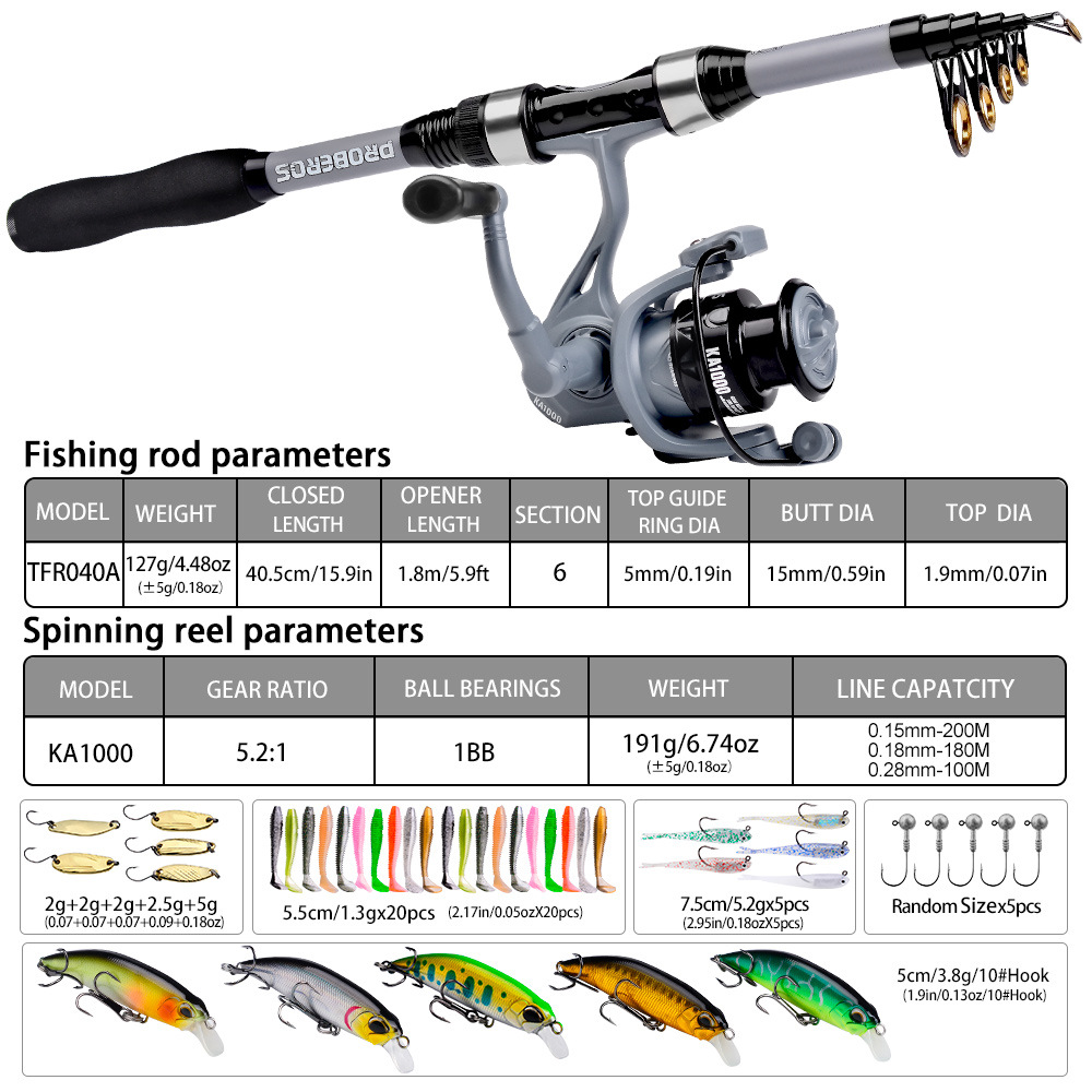 Set Peralatan Pancing Teleskop - Saltwater Fishing Hook ulasan dan harga