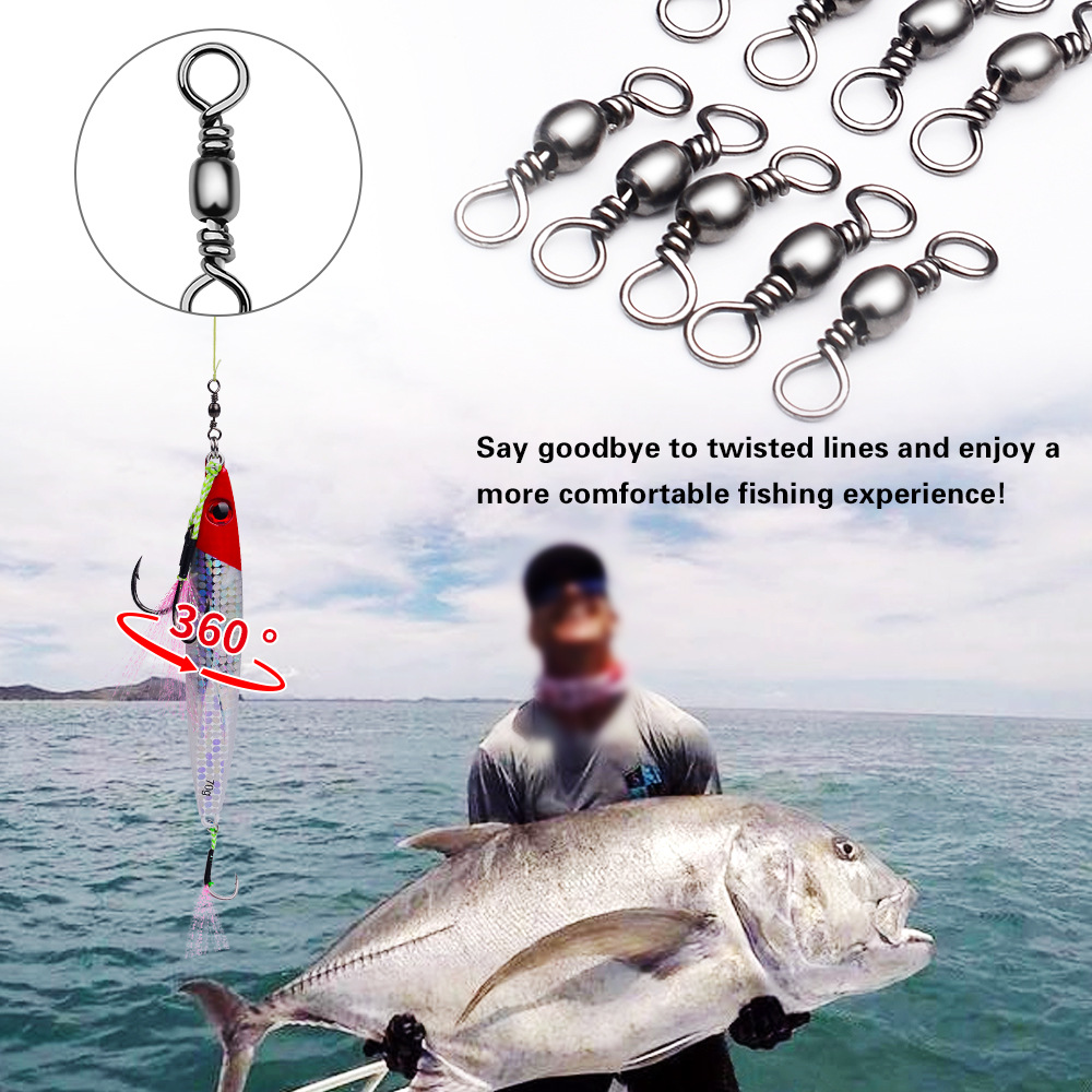 100 Buah Konektor Putar Pancin - Saltwater Fishing Hook ulasan dan harga