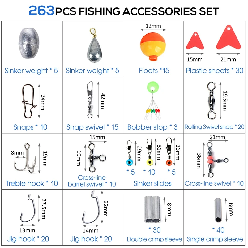 263 Buah Set Aksesori Memancin - Fishing Equipment Carp ulasan dan harga